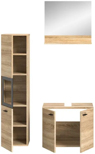 Badezimmer Set Boston 3 | 3-teilig | Eiche Sonoma