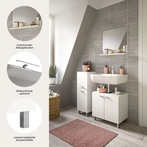 Badezimmer Set Boston 3 | 3-teilig | weiß