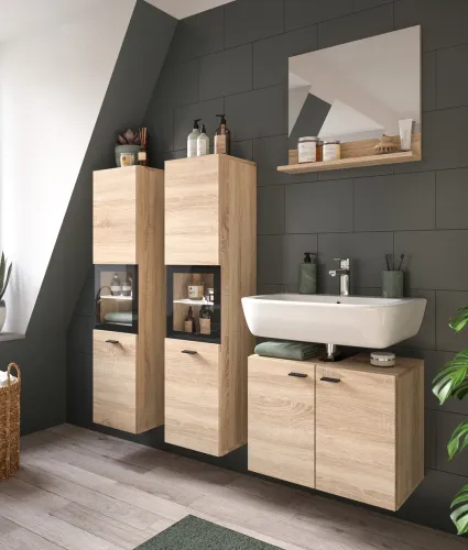 Badezimmer Set Boston 3 | 4-teilig | Eiche Sonoma