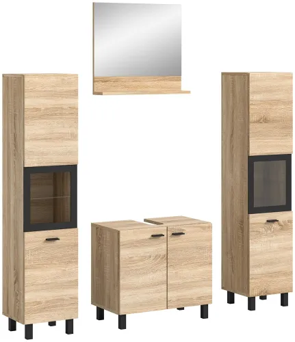 Badezimmer Set Boston 3 | 4-teilig | Eiche Sonoma