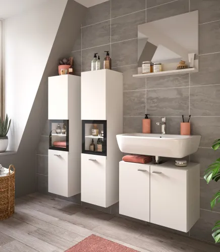 Badezimmer Set Boston 3 | 4-teilig | weiß