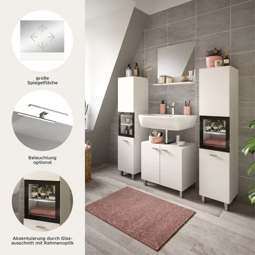 Badezimmer Set Boston 4 | 4-teilig | weiß