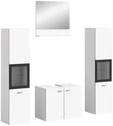 Badezimmer Set Boston 4 | 4-teilig | weiß