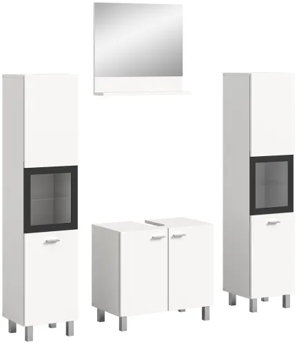 Badezimmer Set Boston 4 | 4-teilig | weiß