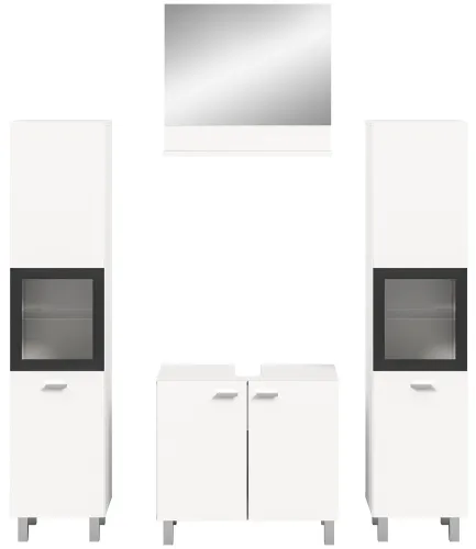 Badezimmer Set Boston 4 | 4-teilig | weiß