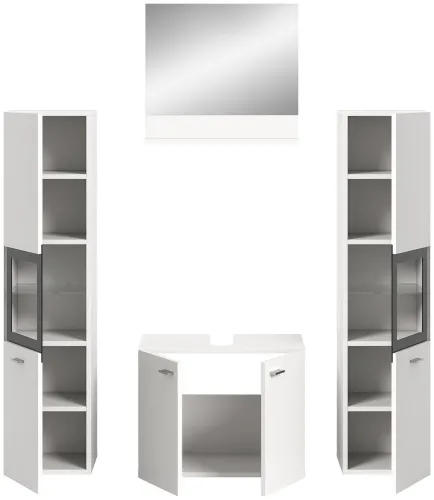 Badezimmer Set Boston 4 | 4-teilig | weiß