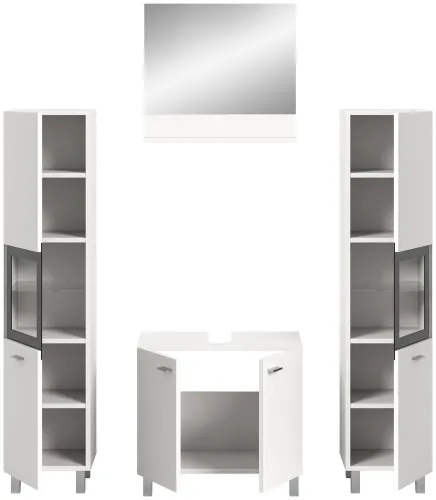 Badezimmer Set Boston 4 | 4-teilig | weiß