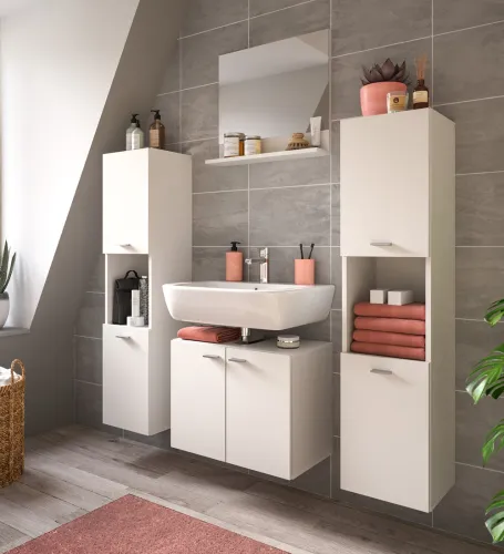 Badezimmer Set Boston | 4-teilig | weiß