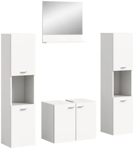 Badezimmer Set Boston | 4-teilig | weiß