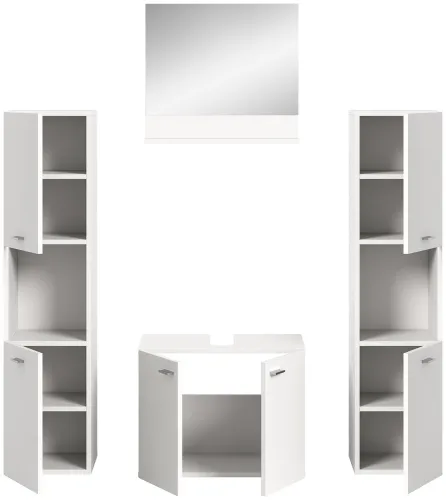 Badezimmer Set Boston | 4-teilig | weiß