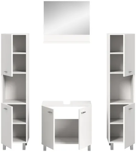 Badezimmer Set Boston | 4-teilig | weiß