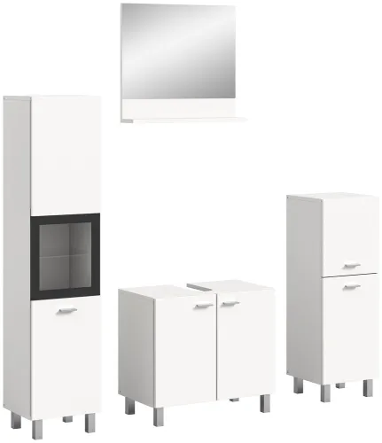 Badezimmer Set Boston 5 | 4-teilig | weiß