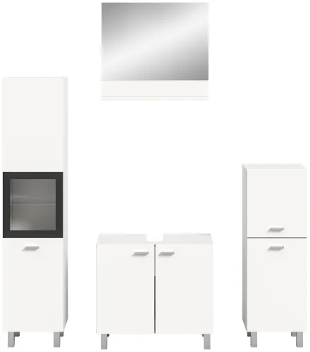 Badezimmer Set Boston 5 | 4-teilig | weiß