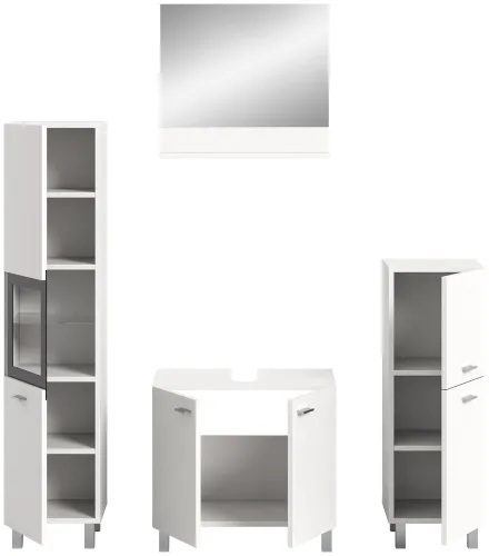 Badezimmer Set Boston 5 | 4-teilig | weiß