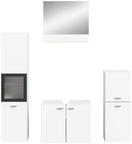 Badezimmer Set Boston 5 | 4-teilig | weiß | ohne Aufsatzleuchte