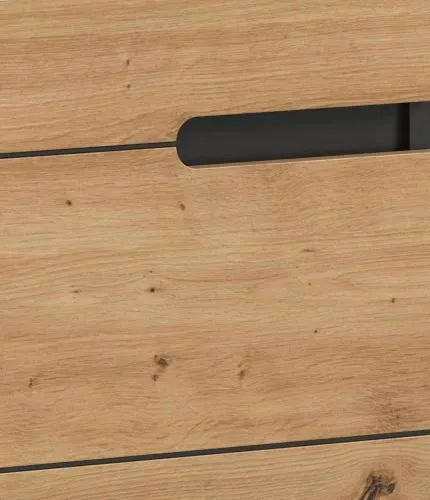 Badezimmer Set Canu | 2-teilig | Artisan Eiche / Basalt grau | optional Beleuchtung