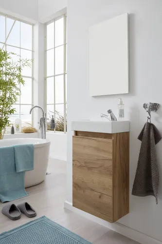 Badezimmer-Set Champ Bad | inkl. Waschbecken | Artisan Eiche | 2-teilig