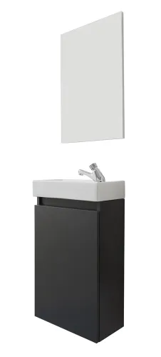 Badezimmer-Set Champ Bad | inkl. Waschbecken | Grau | 2-teilig