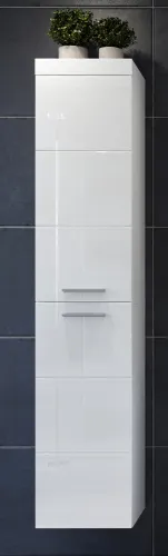 Badezimmer Set Devon | inkl. Waschbecken | weiß Hochglanz | 3-teilig