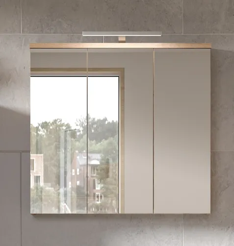 Badezimmer Set Grado | Nox Oak / grau | 3-teilig ohne Aufsatzleuchte