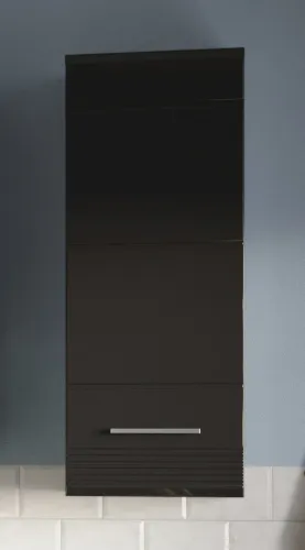 Badezimmer-Set Linus | schwarz Hochglanz | 4-teilig