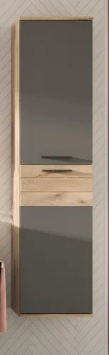 Badezimmer-Set Mason 1 | Nox Oak / Basalt grau | 5-teilig