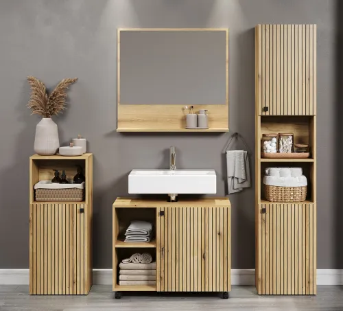 Badezimmer-Set Pure Bliss | Evoke Eiche | 4-teilig