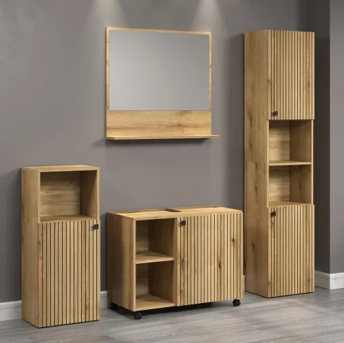 Badezimmer-Set Pure Bliss | Evoke Eiche | 4-teilig