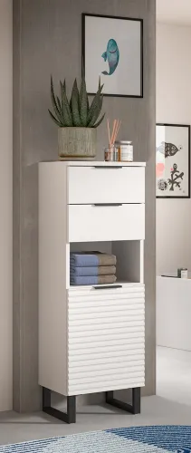 Badezimmer-Set Riff 1 | weiß | 3-teilig