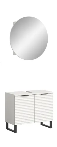 Badezimmer-Set Riff | weiß | 2-teilig