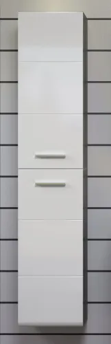 Badezimmer Set Riva | inkl. Waschbecken | weiß / rauchsilber | 3-teilig mit Aufsatzleuchte