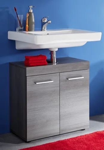 Badezimmer-Set Runner | rauchsilber | 3-teilig ohne Aufsatzleuchte