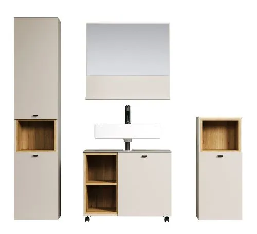Badezimmer-Set Sao Paulo | Kaschmir / Evoke Eiche | 4-teilig