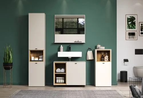 Badezimmer-Set Sao Paulo | Kaschmir / Evoke Eiche | 4-teilig