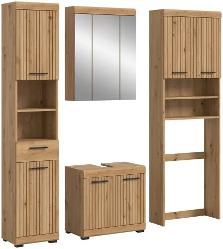 Badezimmer-Set Scout 1 | Artisan Eiche | 4-teilig mit Aufsatzleuchte