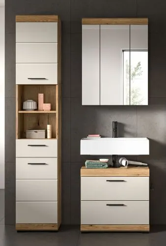 Badezimmer-Set Scout 1 | Kaschmir / Evoak Oak | 3-teilig