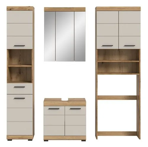 Badezimmer-Set Scout 1 | Kaschmir / Evoak Oak | 4-teilig