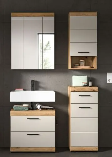 Badezimmer-Set Scout 1 | Kaschmir / Evoak Oak | 4-teilig