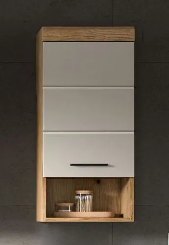 Badezimmer-Set Scout 1 | Kaschmir / Evoak Oak | 5-teilig mit Aufsatzleuchte