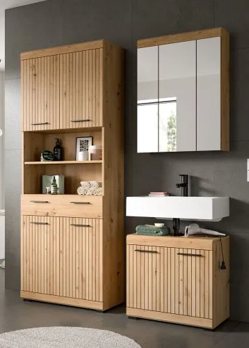Badezimmer-Set Scout 2 | Artisan Eiche | 3-teilig mit Aufsatzleuchte