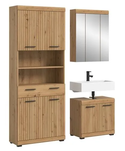 Badezimmer-Set Scout 2 | Artisan Eiche | 3-teilig mit Aufsatzleuchte