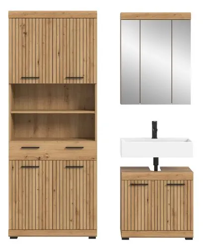 Badezimmer-Set Scout 2 | Artisan Eiche | 3-teilig mit Aufsatzleuchte
