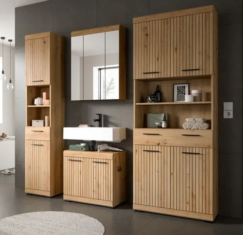 Badezimmer-Set Scout 2 | Artisan Eiche | 4-teilig mit Aufsatzleuchte