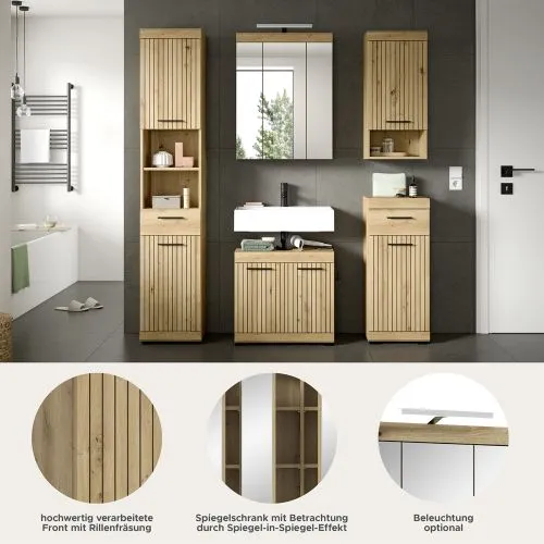 Badezimmer-Set Scout 2 | Artisan Eiche | 5-teilig ohne Aufsatzleuchte