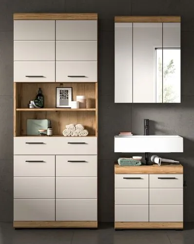 Badezimmer-Set Scout 2 | Kaschmir / Evoak Oak | 3-teilig