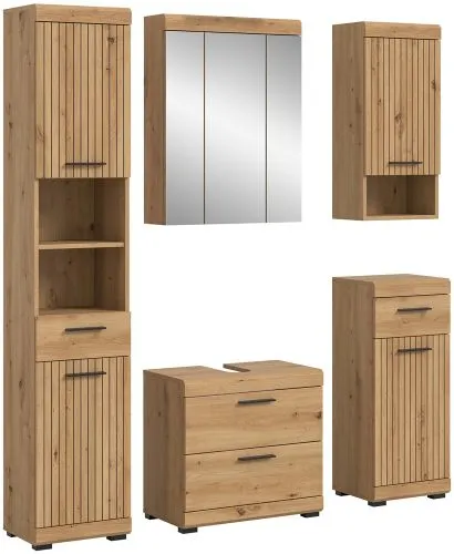 Badezimmer-Set Scout 3 | Artisan Eiche | 5-teilig ohne Aufsatzleuchte