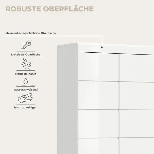 Badezimmer-Set Scout 4 | weiß Hochglanz / weiß | 2-teilig