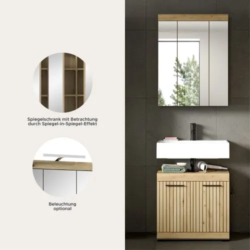 Badezimmer-Set Scout | Artisan Eiche | 2-teilig ohne Aufsatzleuchte