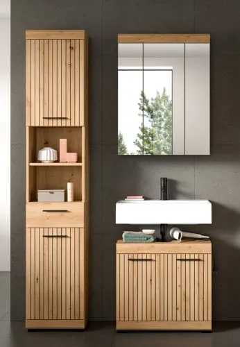 Badezimmer-Set Scout | Artisan Eiche | 3-teilig mit Aufsatzleuchte