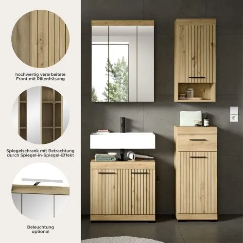 Badezimmer-Set Scout | Artisan Eiche | 4-teilig ohne Aufsatzleuchte